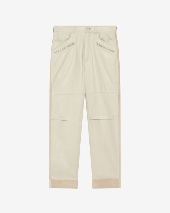 PANTALON DROIT EN CUIR AYSEL