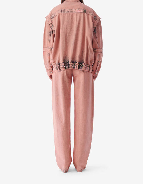 HIGH-COLLARED DENIM JACKET