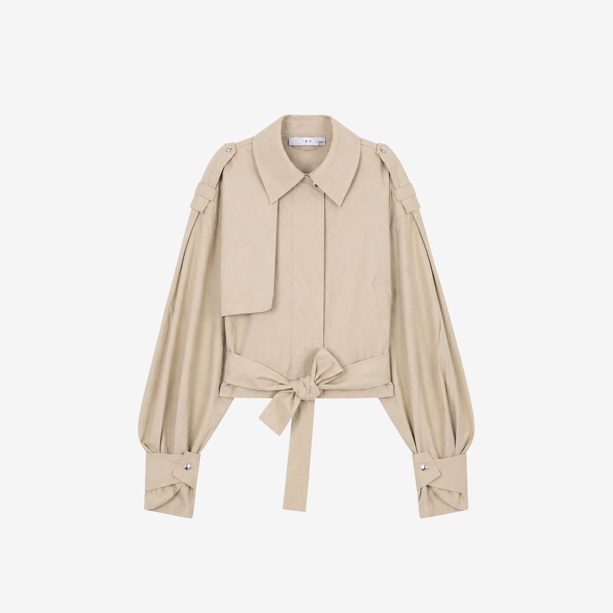 ZYNIA women beige loose-fit belted jacket | IRO
