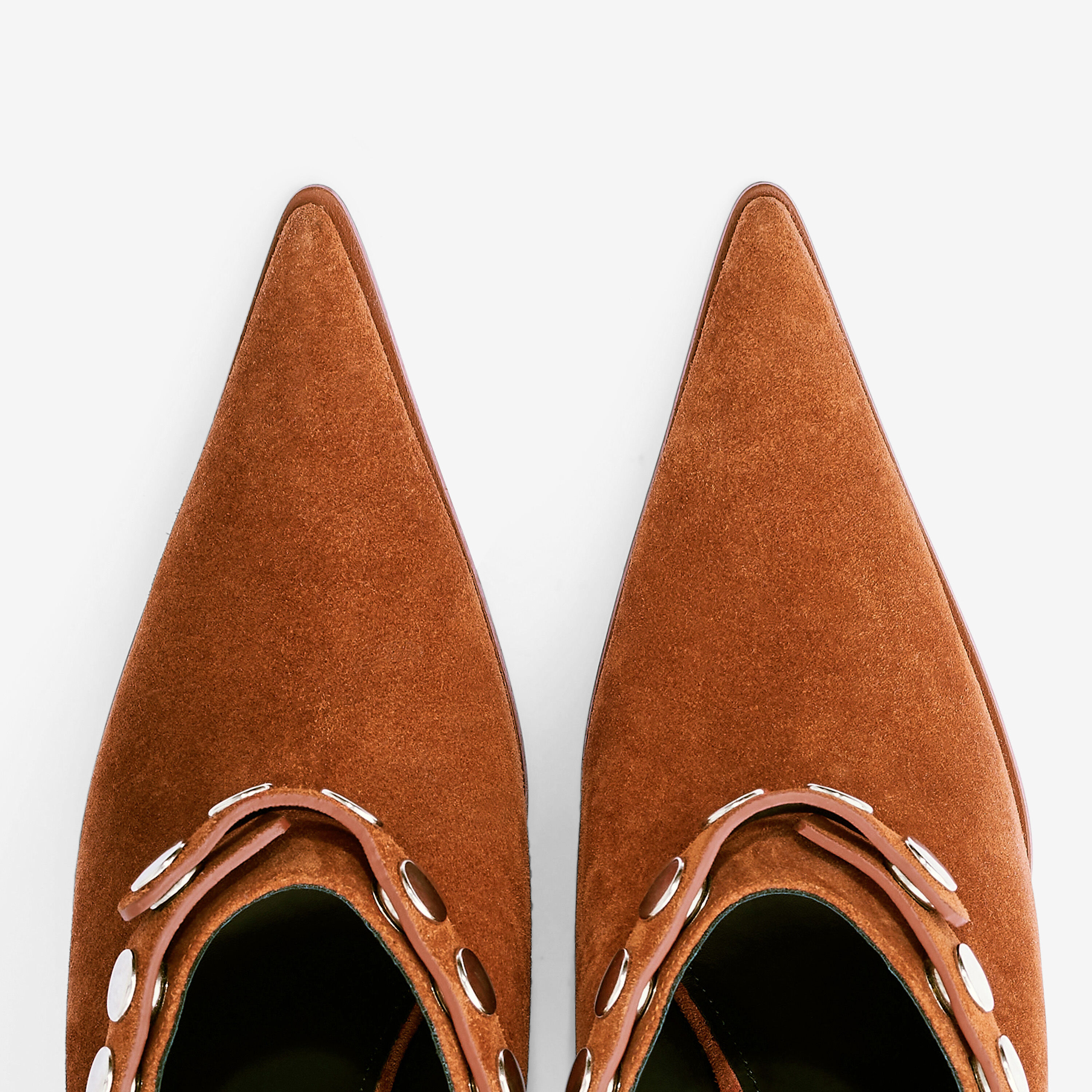 FAUVECLICS women brown suede studs mules | IRO