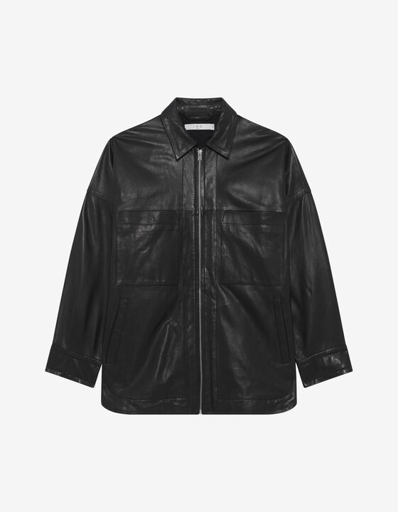 OVERSIZED LEATHER OVERSHIRT