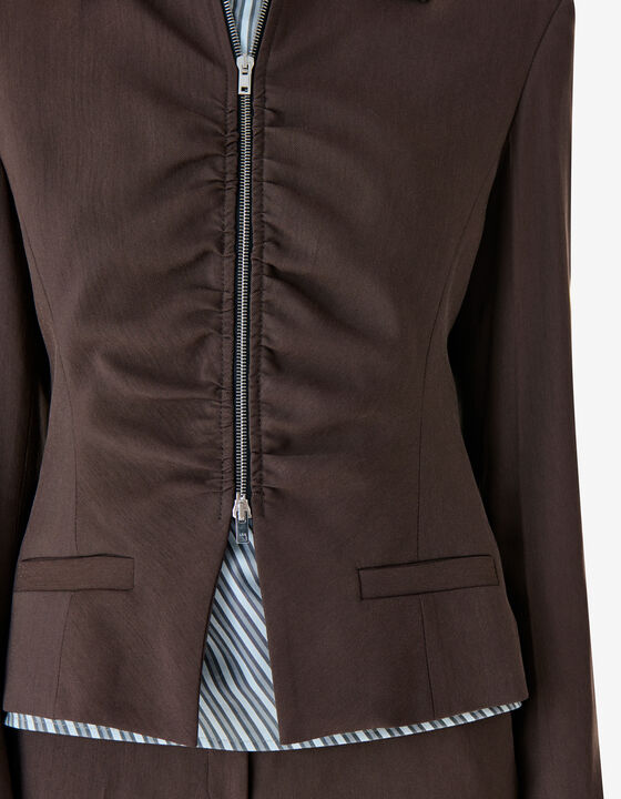 FITTED JACKET WITH RUFFLES