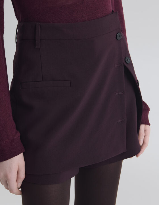 JUPE-SHORT ASYM&Eacute;TRIQUE