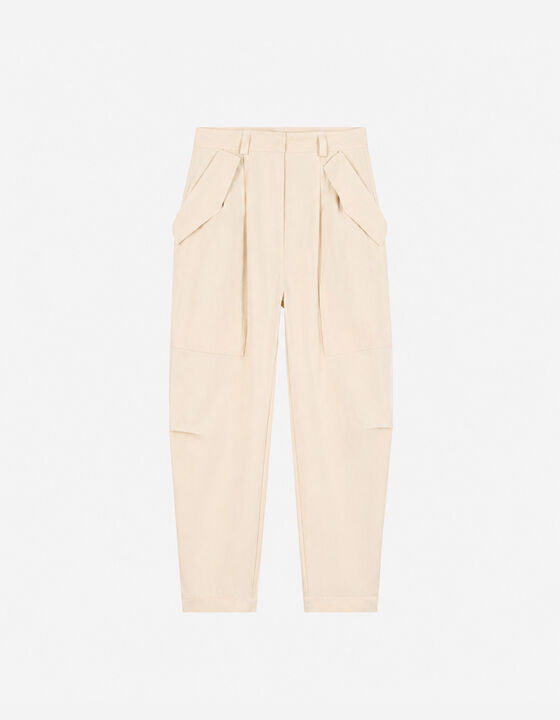 HIGH-WAISTED STRAIGHT PANTS