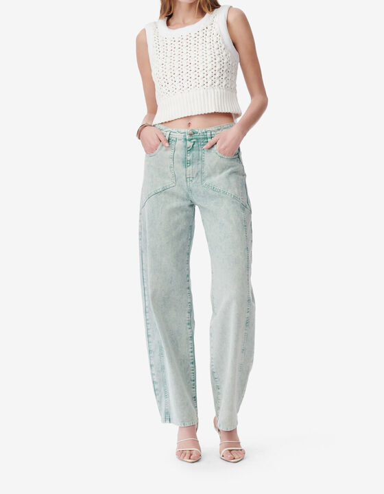 SHORT OPENWORK KNIT TOP