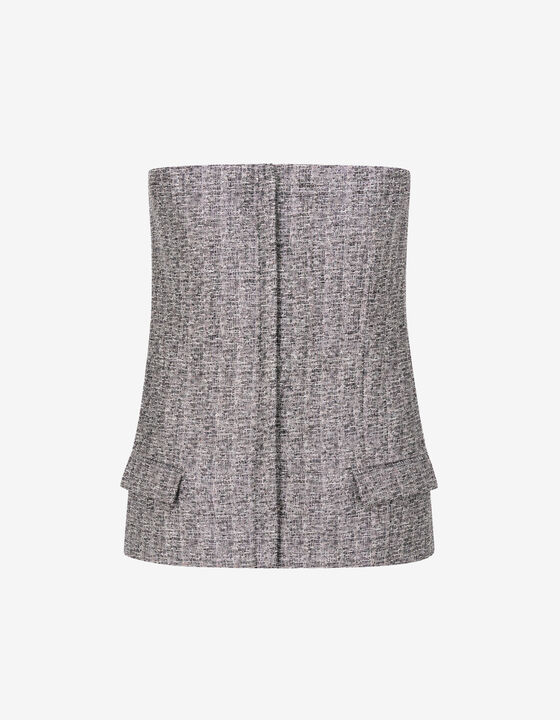 IRIDESCENT TWEED BUSTIER