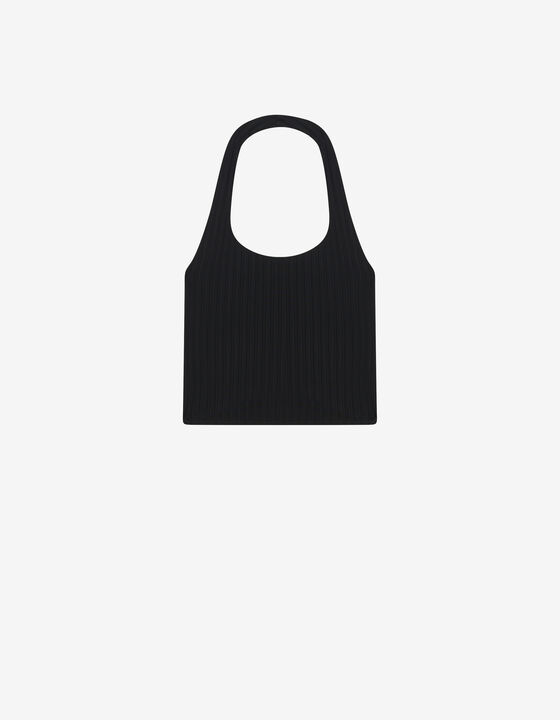 RIBBED OPEN BACK CROP TOP