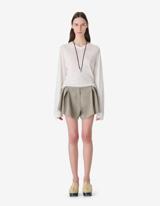 SHORT PLEATED SHORTS