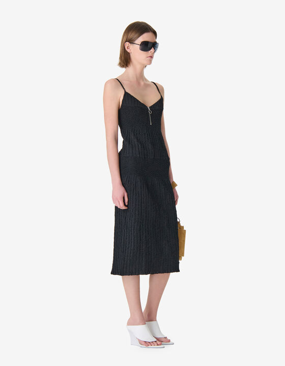 TEXTURED LONG DRESS