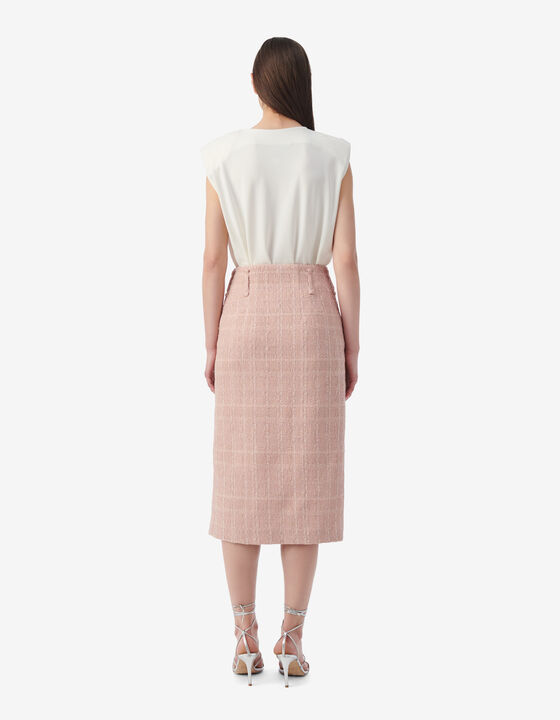 JUPE DROITE EN TWEED