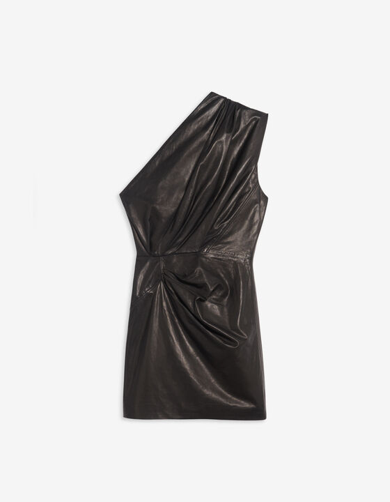 FLOKY ASYMMETRIC LEATHER DRESS