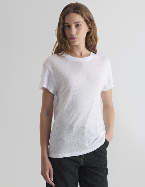 ROUND-NECK LINEN T-SHIRT