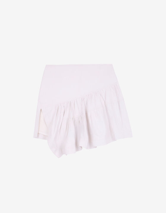 LEATHER ASYMETRICAL SKIRT