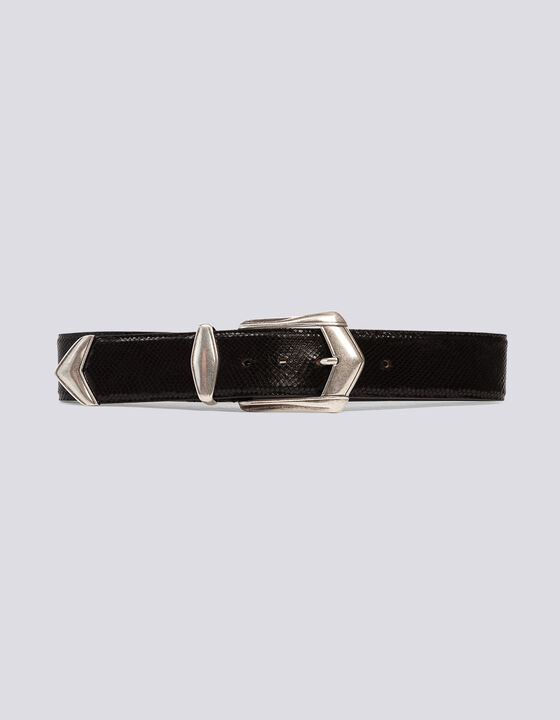 TULPA WIDE LEATHER WESTERN BUCKLE BELT