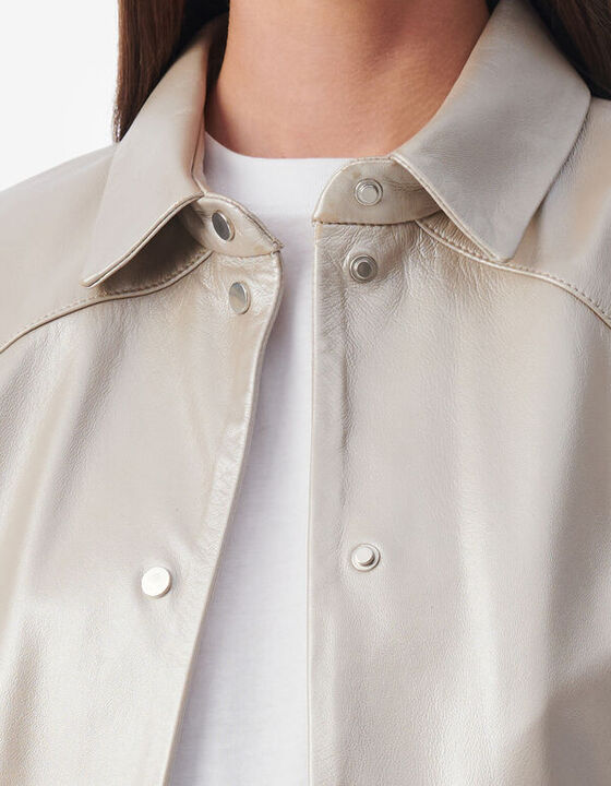 VESTE RACCOURCIE EN CUIR