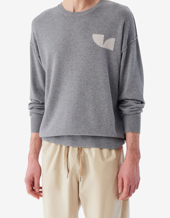 ROUND-NECK LOGO SWEATER