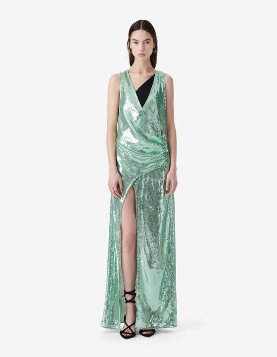 ROBE LONGUE À SEQUINS