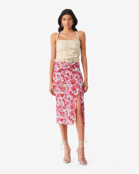 BUSTIER EN CUIR FRONCÉ LORIAE