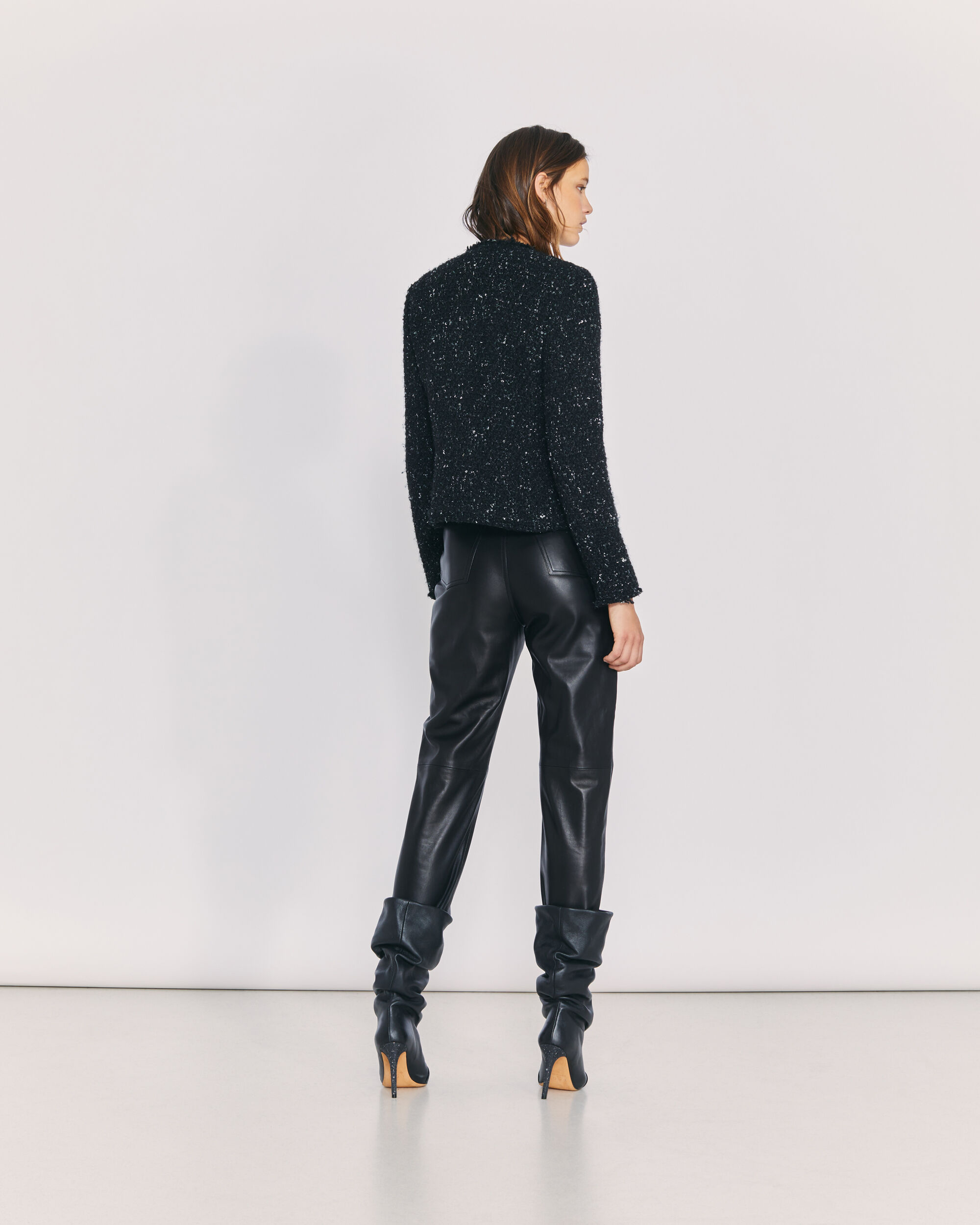 iro black tweed jacket