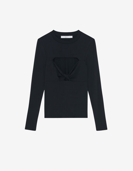 TWISTED ROUND-NECK T-SHIRT