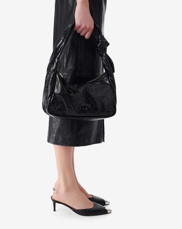 NOUÉ BAGUETTE WRINKLED LEATHER BAG