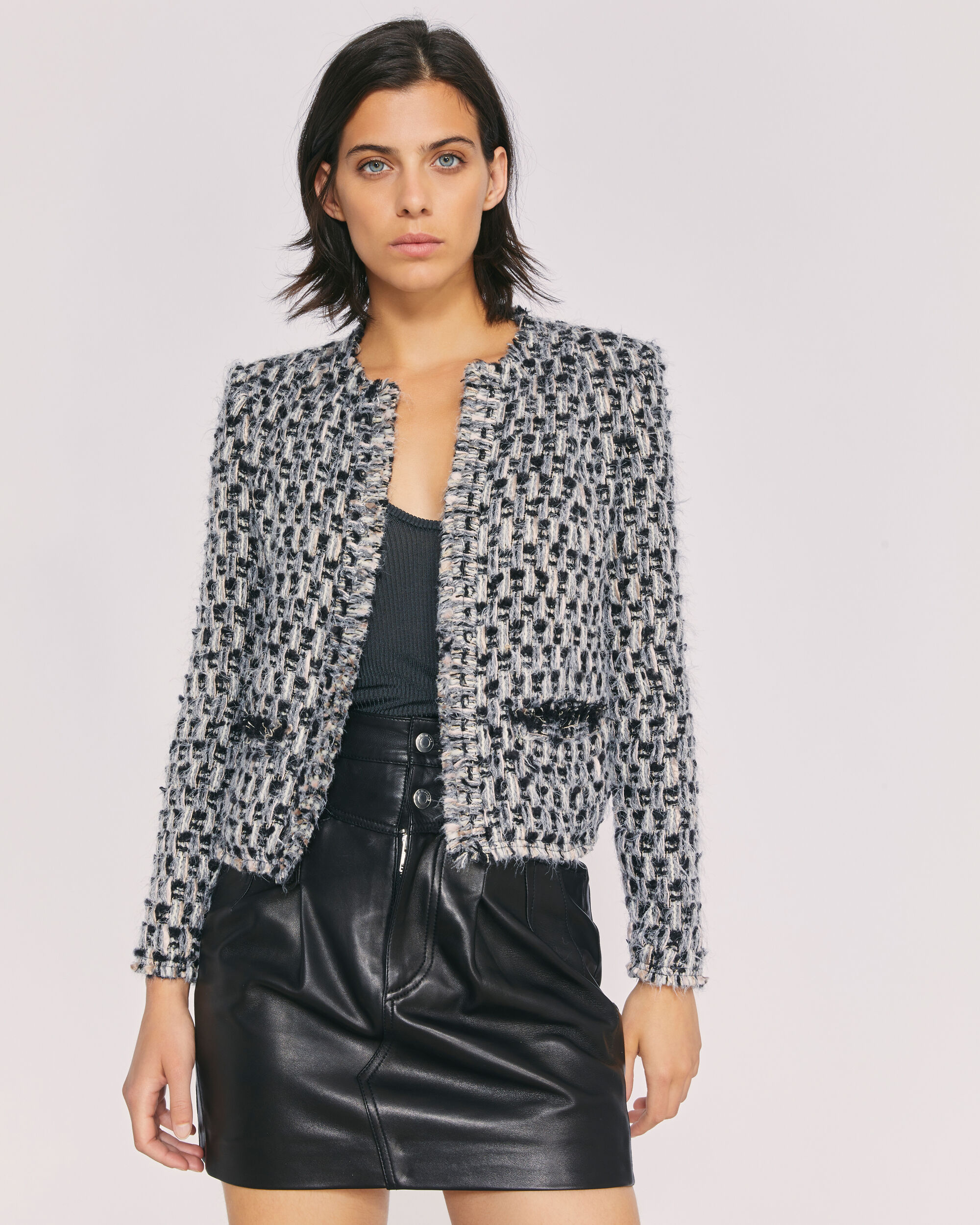 iro black tweed jacket