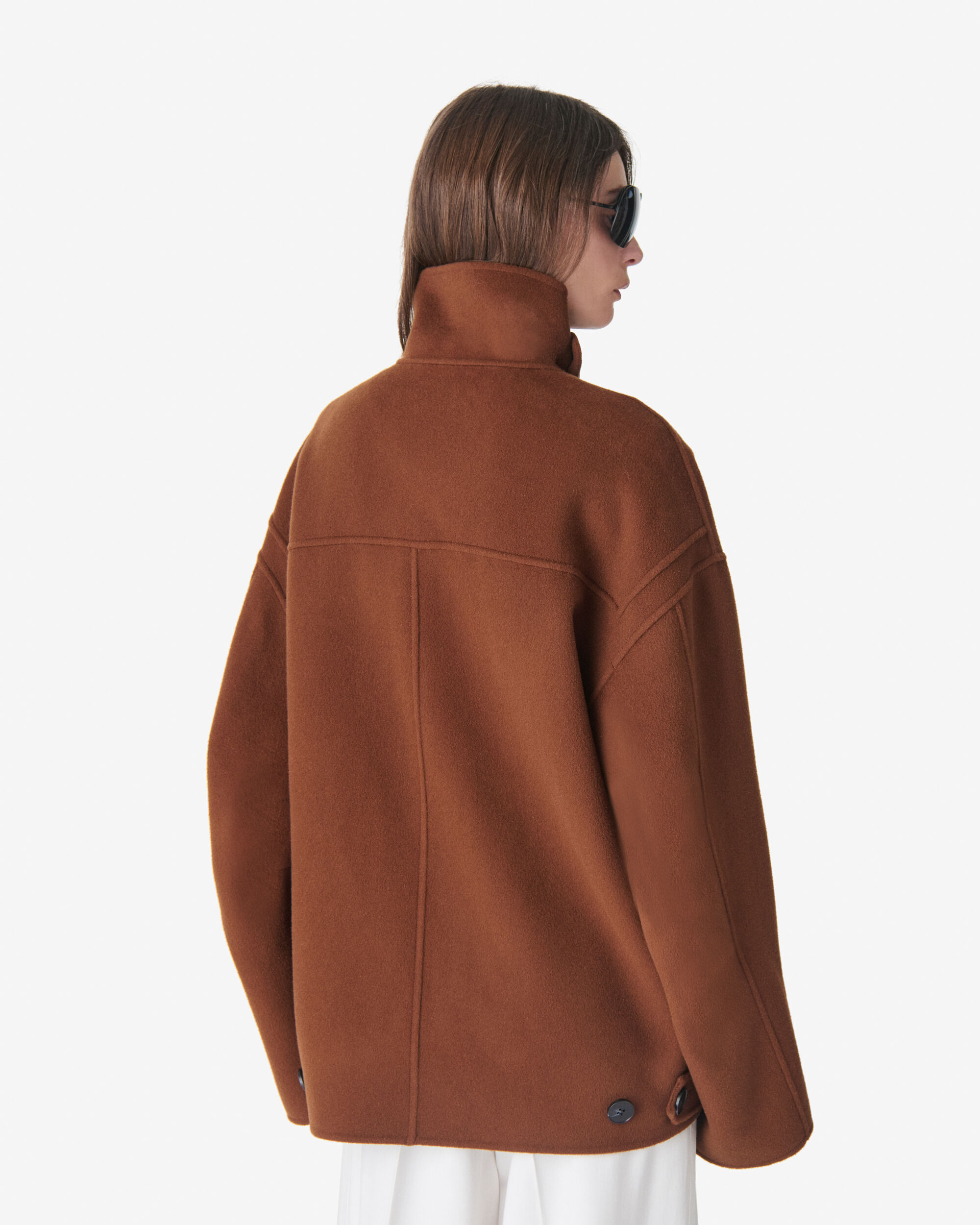MIZARA women brown wool structured jacket | IRO