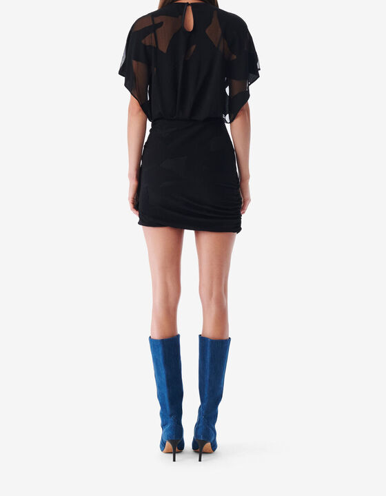 ROBE COURTE &Agrave; VOLANTS