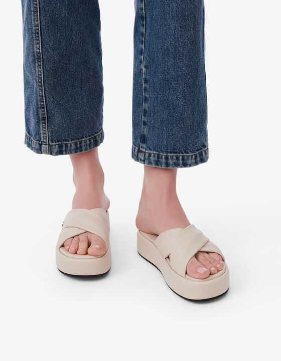 LEATHER PLATFORM MULES
