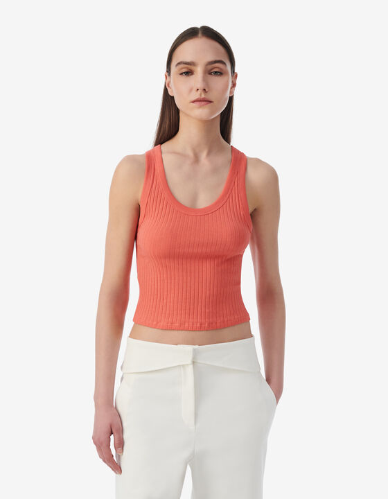 CROPPED RIBBED TANK TOP