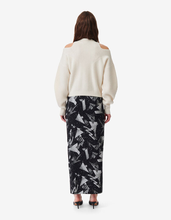 HIGH-NECK SWEATER WITH CUT-OUTS