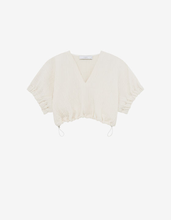 TOP RACCOURCI JACQUARD COL V