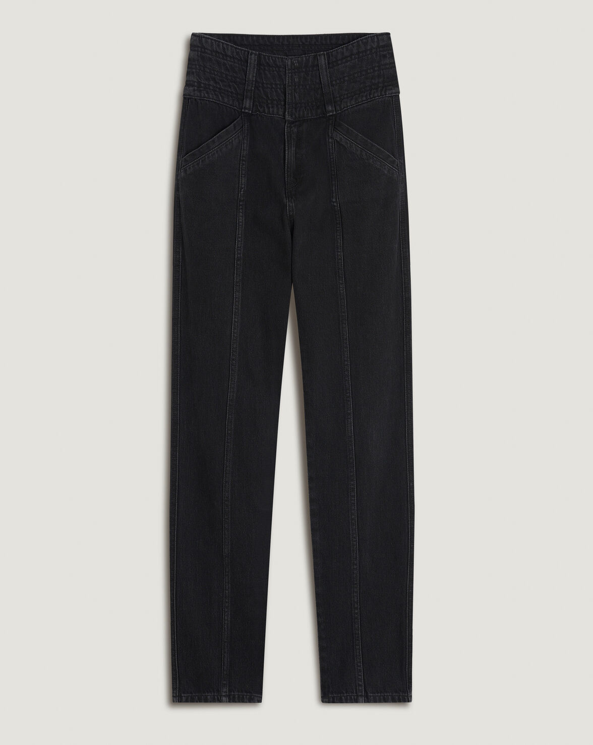 BOUCRY STRAIGHT LEG HIGH WAIST JEANS  image number null