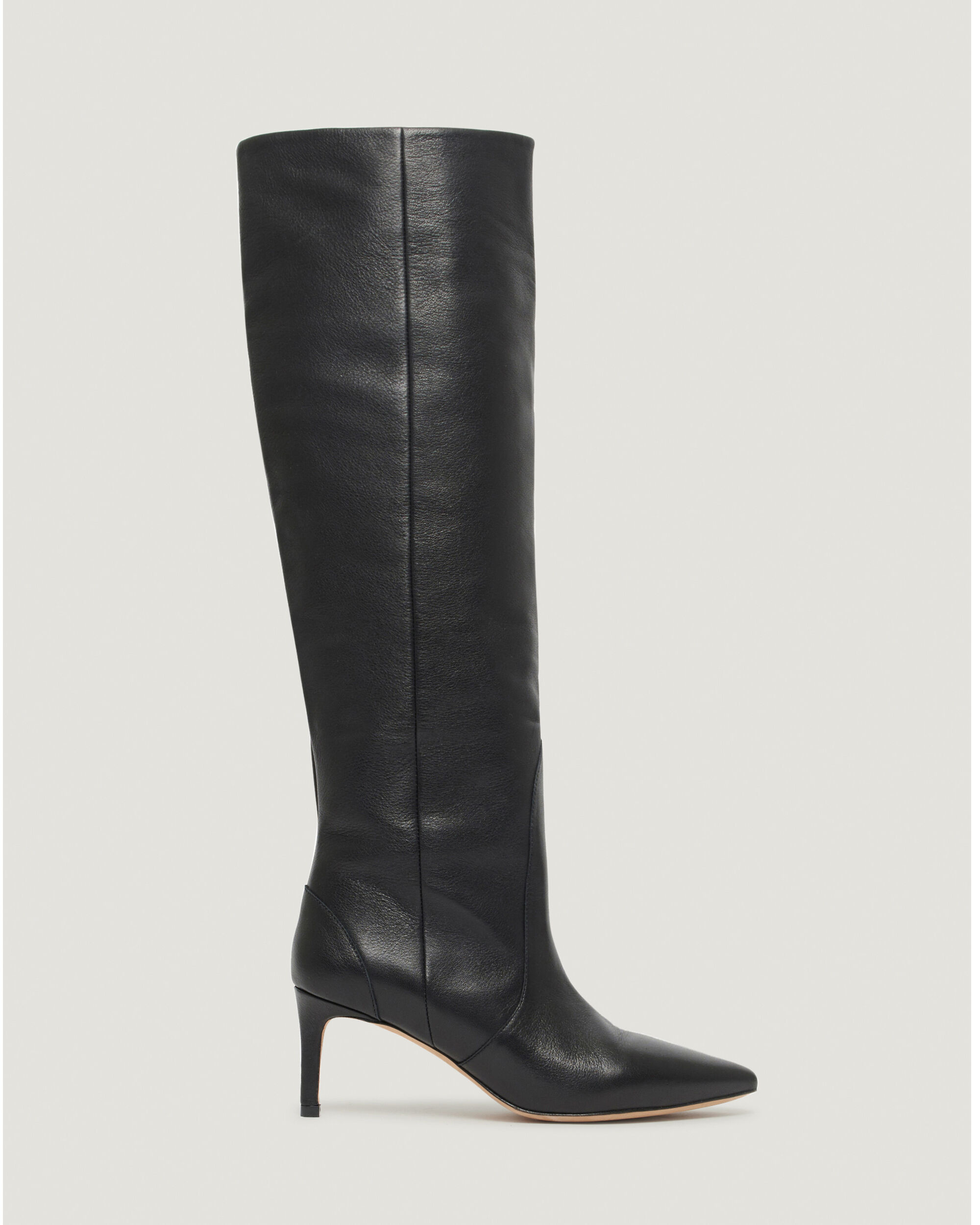 pointed leather boots