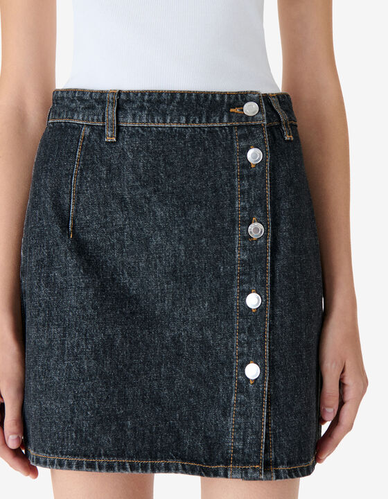 HIGH-WAISTED DENIM SKIRT