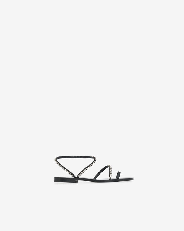 SANDALES PLATES RHEA STRASS