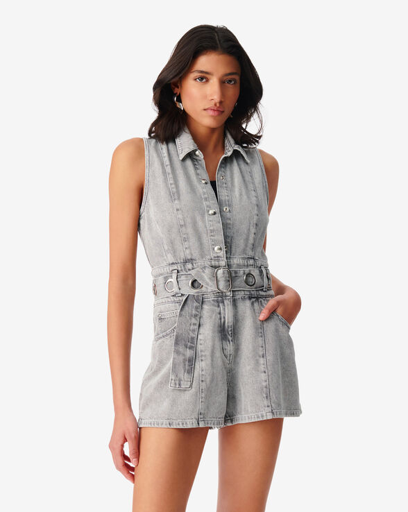 IVALI DENIM PLAYSUIT
