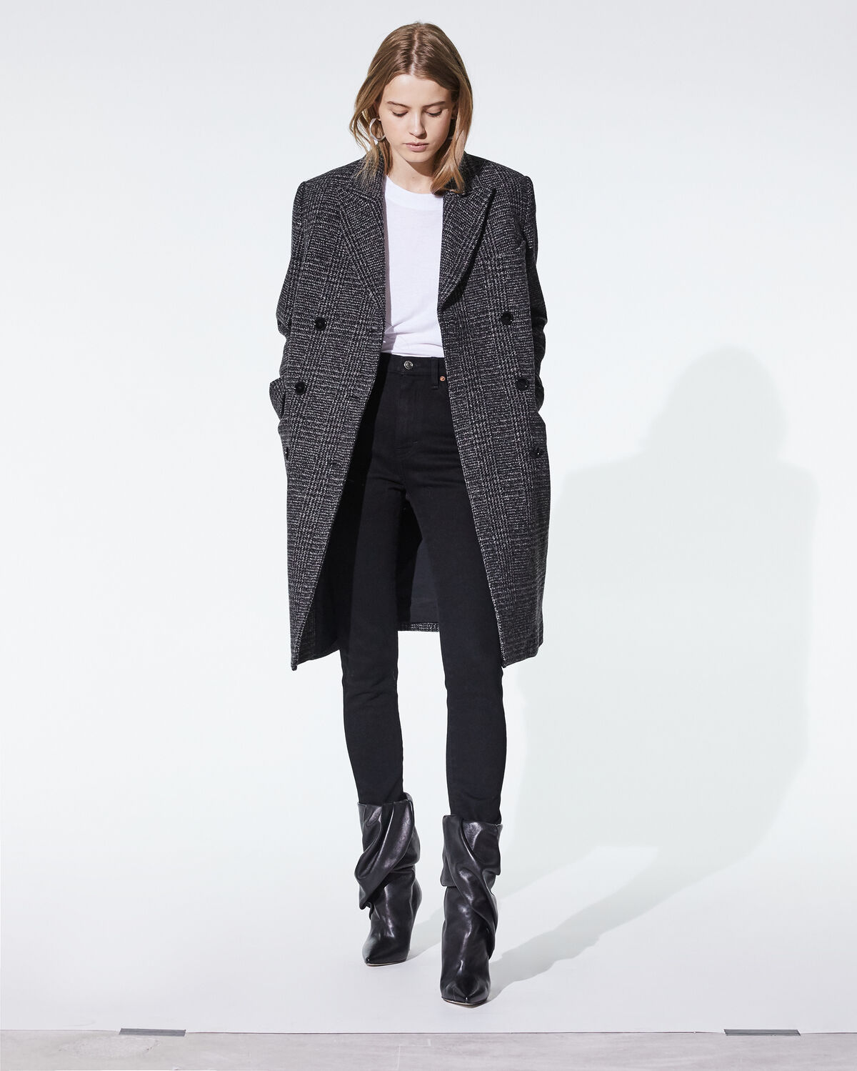 Karpa Coat Black And Brown by IRO Paris