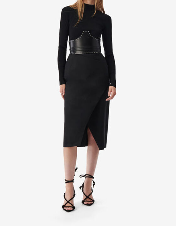 MID-LENGTH WRAP SKIRT