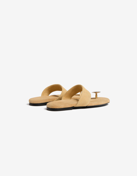 SUEDE STUD SANDALS