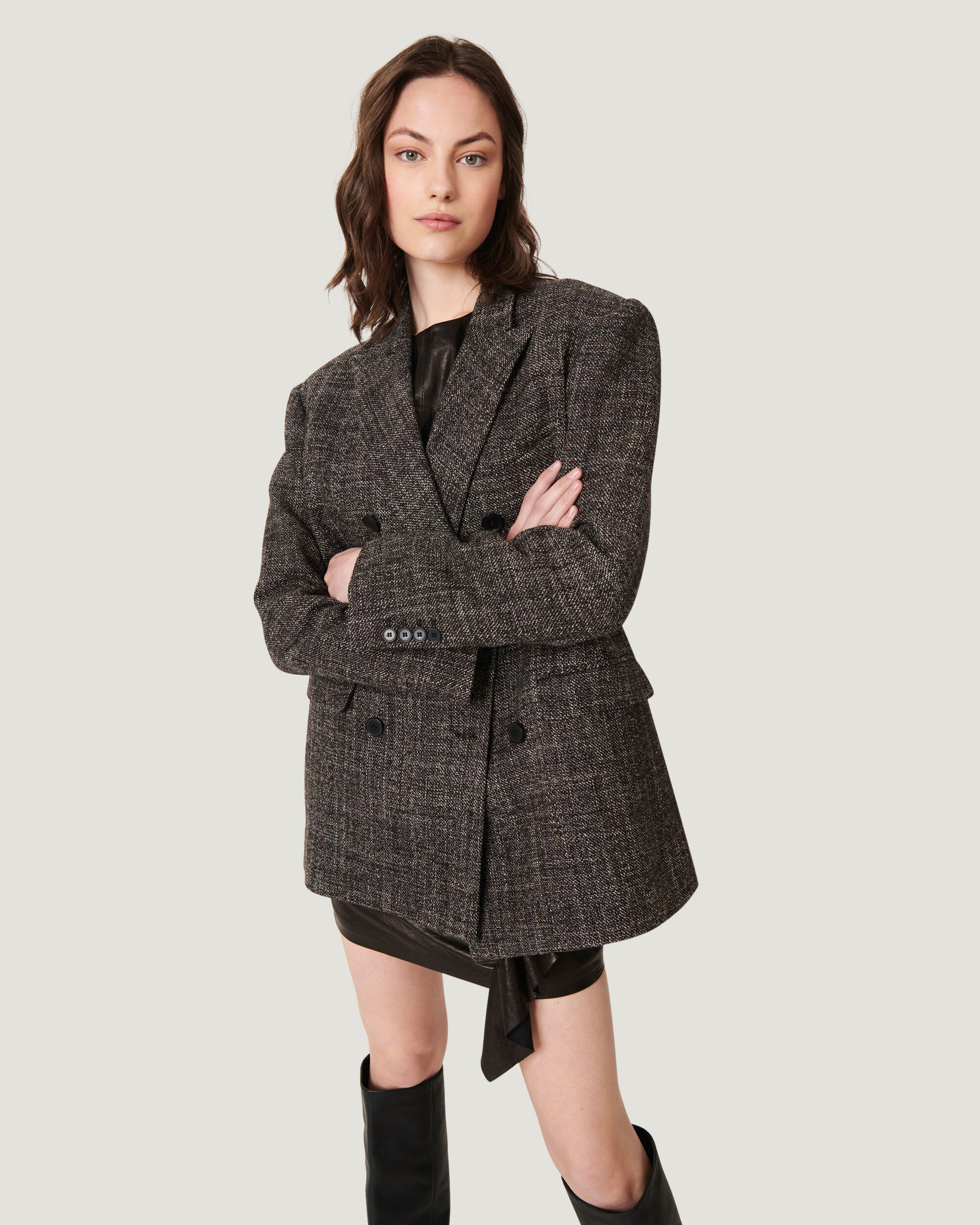 oversized tweed blazer