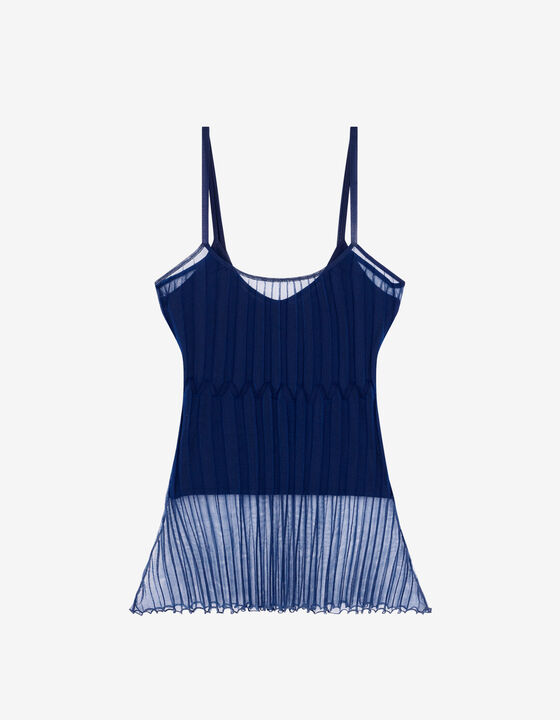 OPENWORK KNIT STRAP TOP