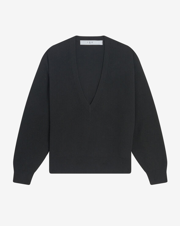 VIOLA CROPPED V-NECK SWEATER