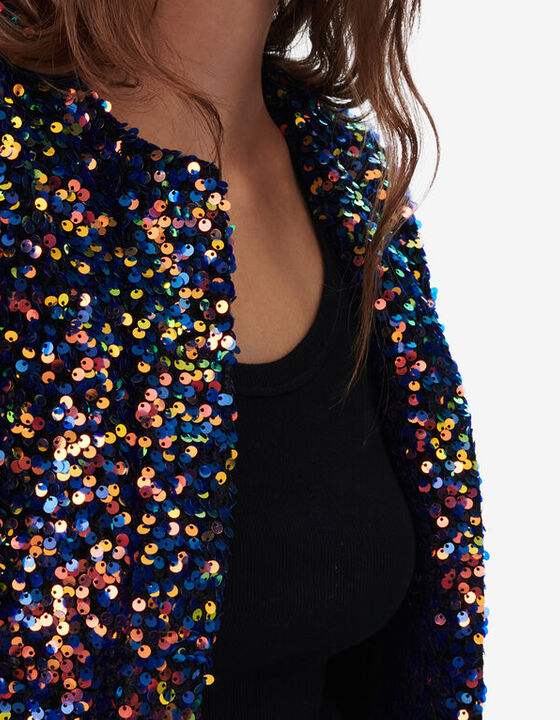 MULTICOLORED SEQUINED JACKET
