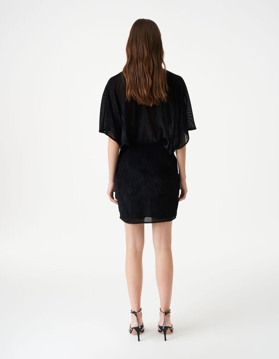 STRIPED V-NECK DRESS