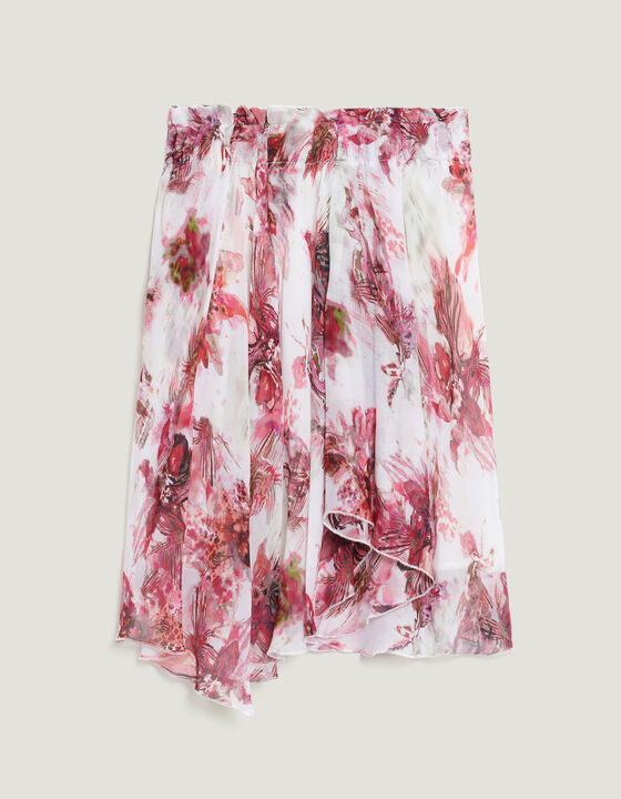 GUETTA FLOWY FLORAL MINI SKIRT