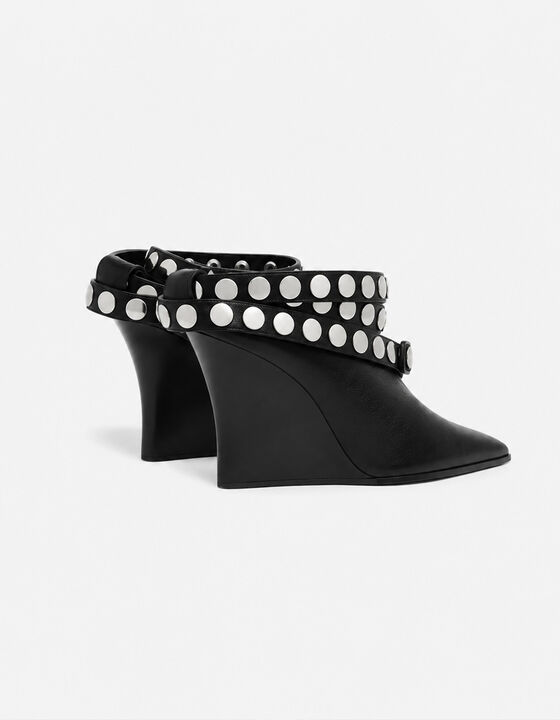 LEATHER STUDS MULES