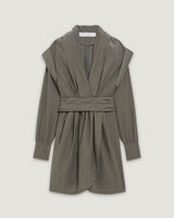 KOYU STRUCTURED PUFF SLEEVE MINI DRESS image number null