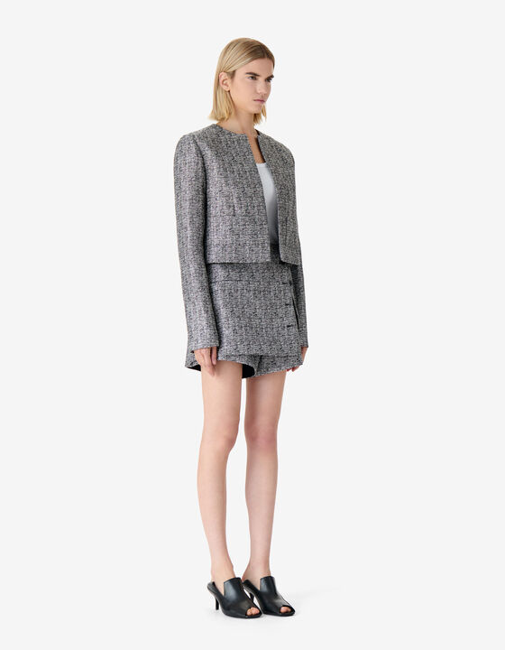 SHORT IRIDESCENT TWEED JACKET