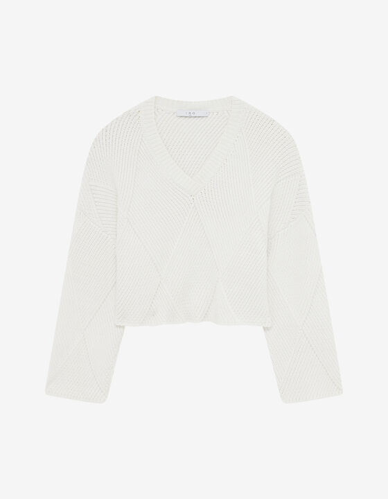 PULL EN MAILLE DE DIAMANT